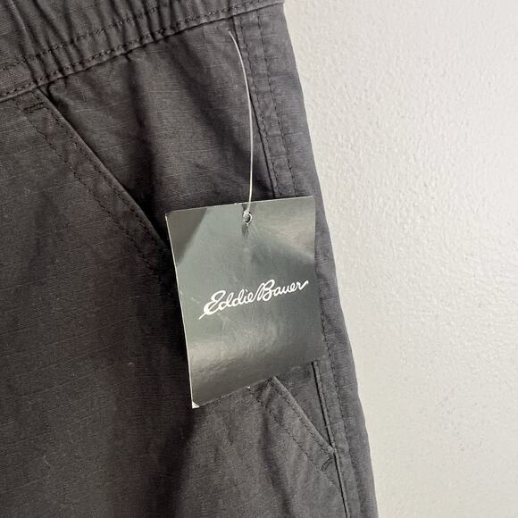 NWT Eddie Bauer Women's Ankle Cargo Pants Hiking Outdoor Sz 14 Gray - Picture 7 of 14